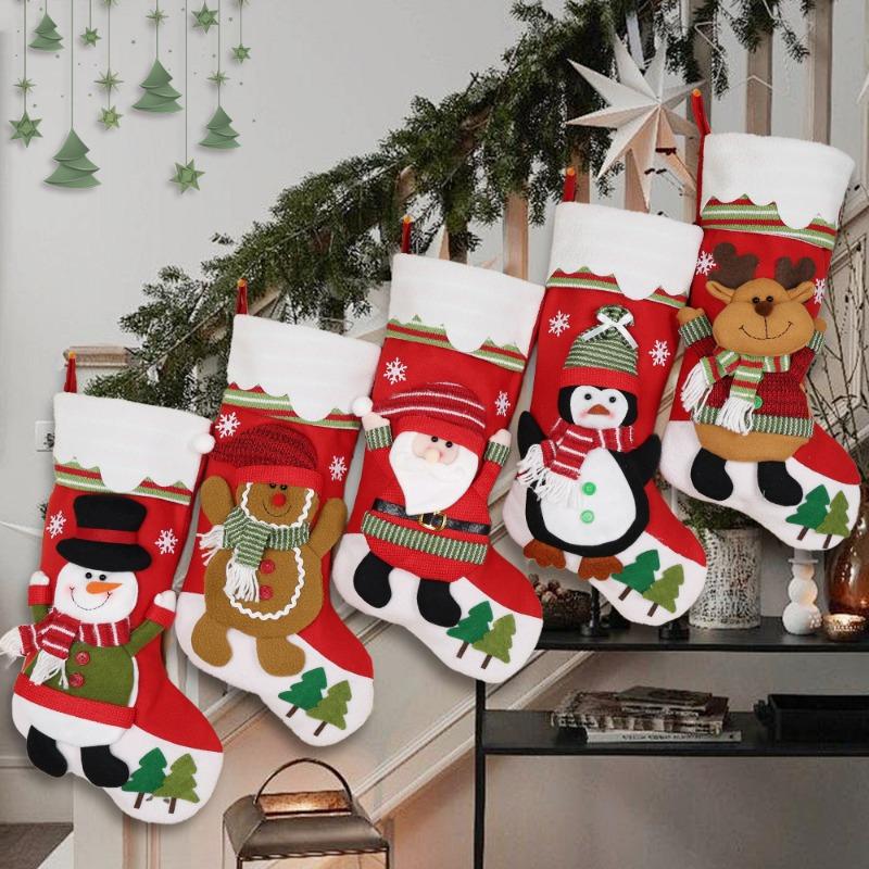 Christmas decorations, creative cartoon-shaped gift socks, for home Christmas scene decoration