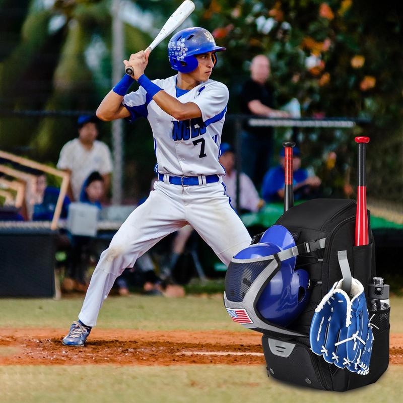 Baseball Equipment Bag Baseball Backpack with Shoe Compartment Softball Bat Bag for Youth Lightweight Softball Bat Backpack