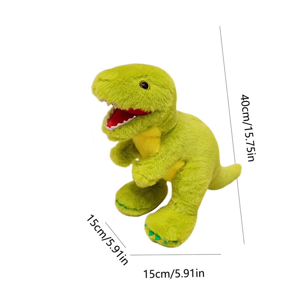 Плюшевый Динозавр Светящаяся Кукла-Динозавр Плюшевые Игрушки Мягкие Игрушки Мультяшная Кукла-Животное Игрушка Изысканная Плюшевая Игрушка Динозавр на День Рождения белый