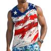 Men's Sleeveless Casual Tank Top with Wide Shoulder Straps and Pocket Lightweight Breathable Summer Beachwear Shirt