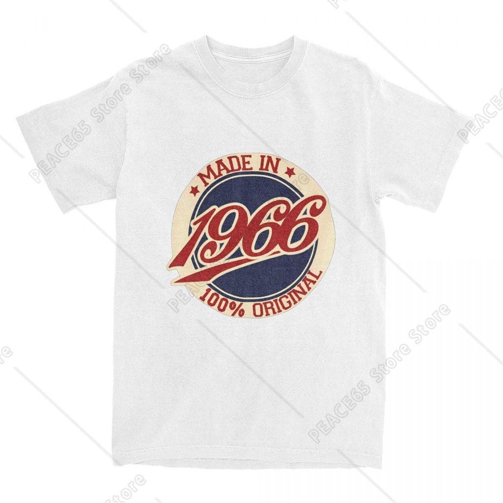 Made In 1966 Card T Shirt Summer Vintage Awesome T-Shirts Cotton Hip Hop Tee Shirt For Men's Short Sleeve Pattern Top Tees