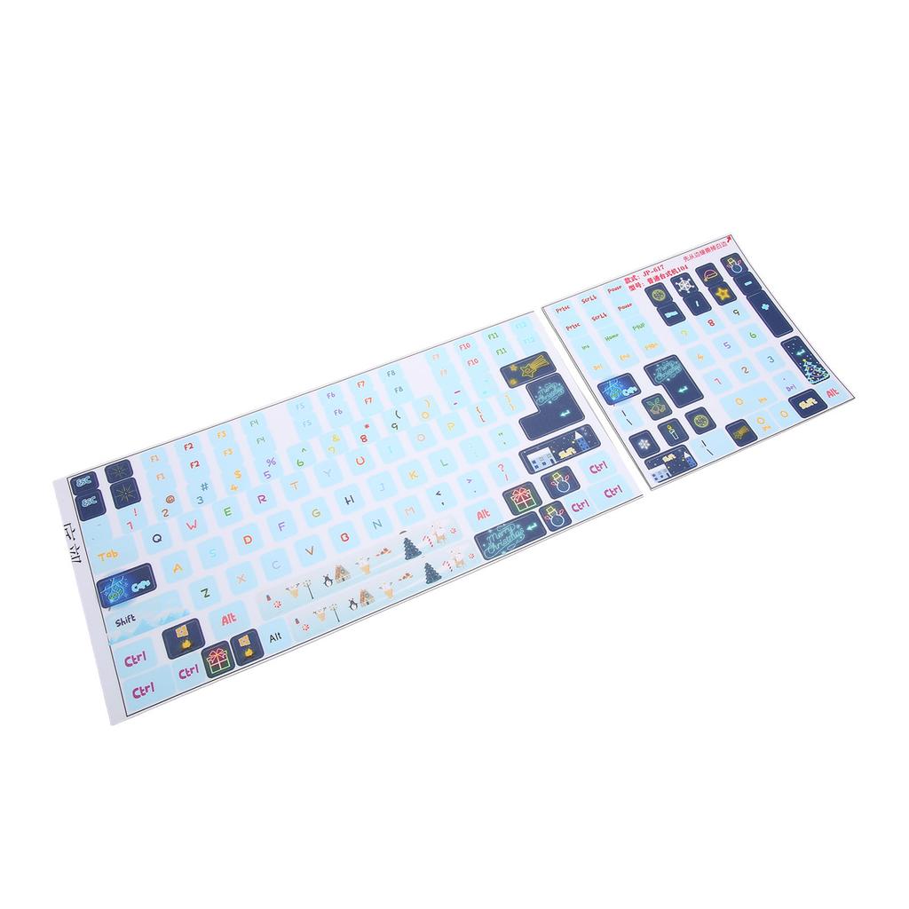 Keyboard Stickers PVC Cartoon Style DIY Decorative Keycaps Stickers for General Desktop Computer 84