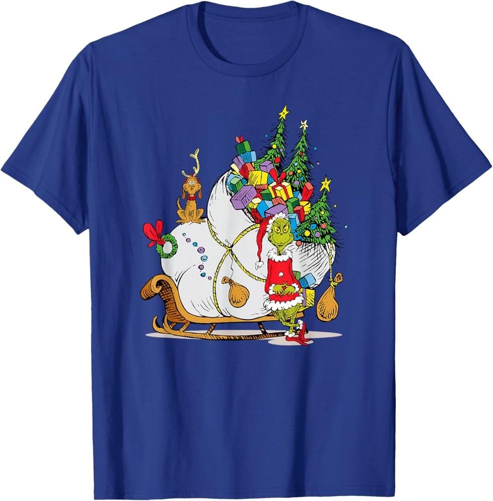 Dr. Seuss Grinch Sleigh T-shirt T-Shirt 4XL