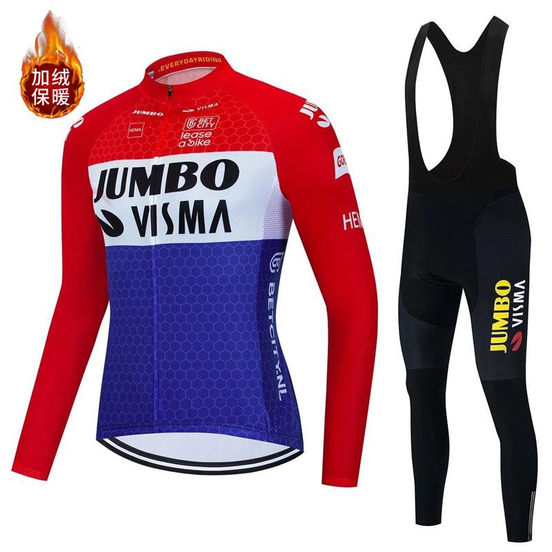 Costum de Ciclism Sportiv Nou de Toamnă și Iarnă, Cald, din Catifea, cu Mânecă Lungă, Rezistent la Vânt și Apă, pentru Bicicletă Sportivă, Bicicletă de Munte