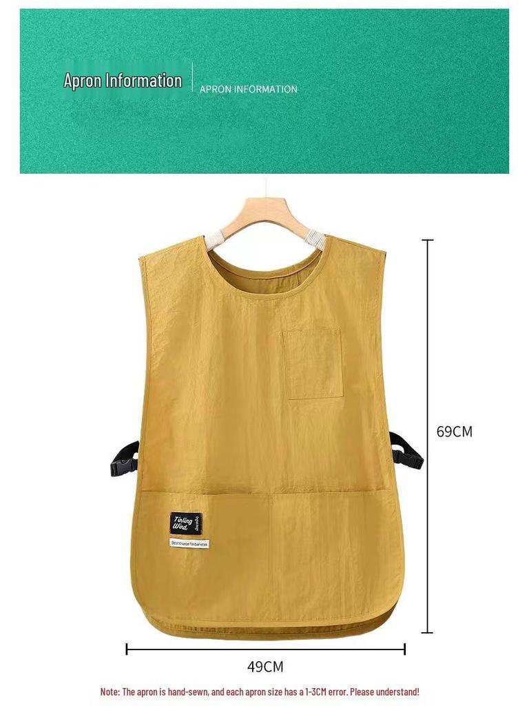 Wasserdichte, fleckenabweisende Schürze im japanischen Stil für Backen, Catering und Nageldesigner