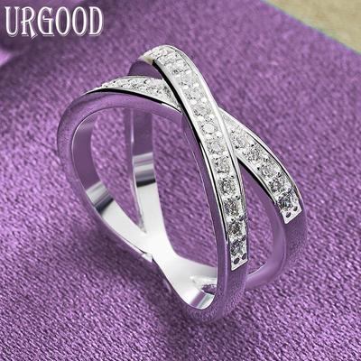 925 Sterling Zilver AAA Zirkoon Ring Mooie cadeau-sieraden