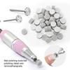 50Pcs 10 Mm Self-Adhesive Replaceable Sponge Buffing Pads Stainless Steel Disk For Pedicure Polish Accessories