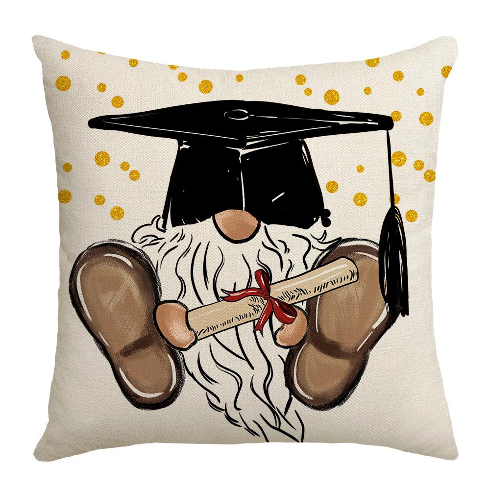 

New Graduation Season Simple Printed Pillow Living Room Bedroom Home Sofa Bedside Pillow Cover Cushion Cover 45 * 45Cm (without core)