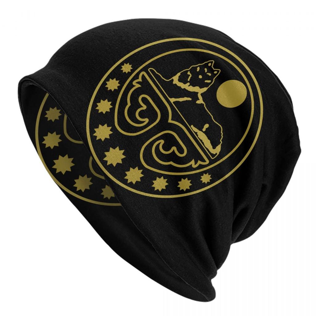 Ichkeria Tschetschenien-Flagge, Motorhaube, modische Strickmütze für Damen, Unisex, Winter, warme Skullies, Beanies Caps