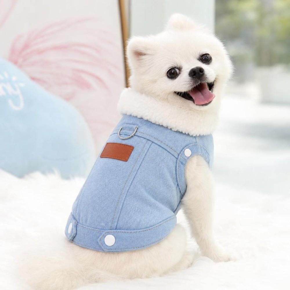 Winter Dog Hiking Jacket Plush Lining Dog Vest Coat Fashion Pet Clothes for Small Medium Dog