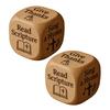 1/2/3Pcs Work Dice Wooden Pray Tribute to Soldiers Dice Six Savage Sayings Goodbye to Work Stress Dice Desk Accessory Coworkers Gag Gifts