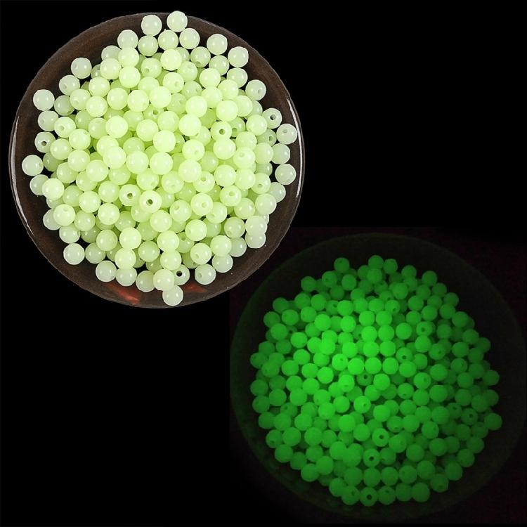 100Pcs Hard Fishing Beads Stopper Luminously Round Fishing Space Beans Stops Luminously  Fishing Line Beads Lure Accessories