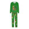 Parent-Child Matching Christmas Print Loungewear Set, Long Sleeve Top and Uncuffed Pants with Raglan Sleeves