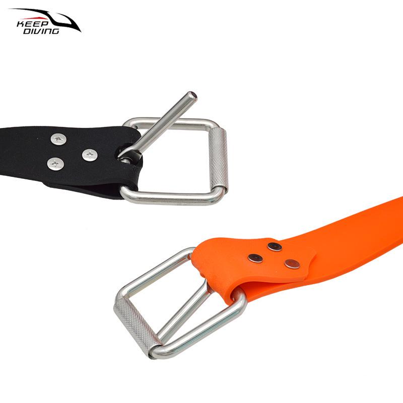 Adjustable Silicone Quick-Release Scuba Dive Belt with Lead Blocks