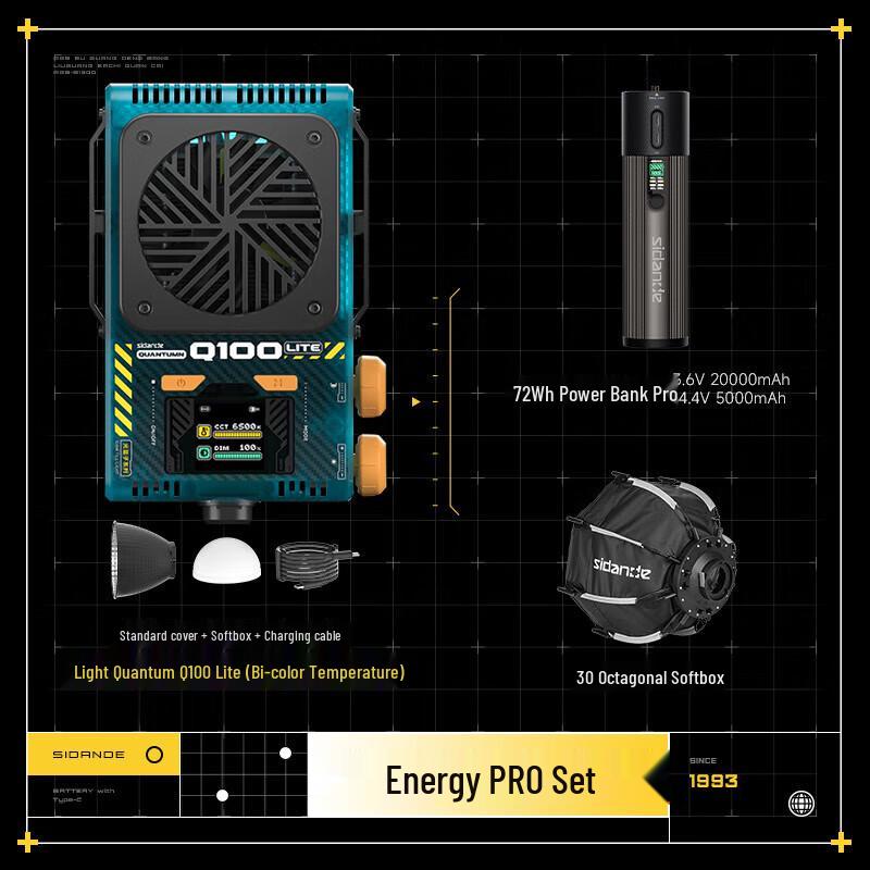 Stande Q100lite 100W Bi-Color Portable LED Fill Light
