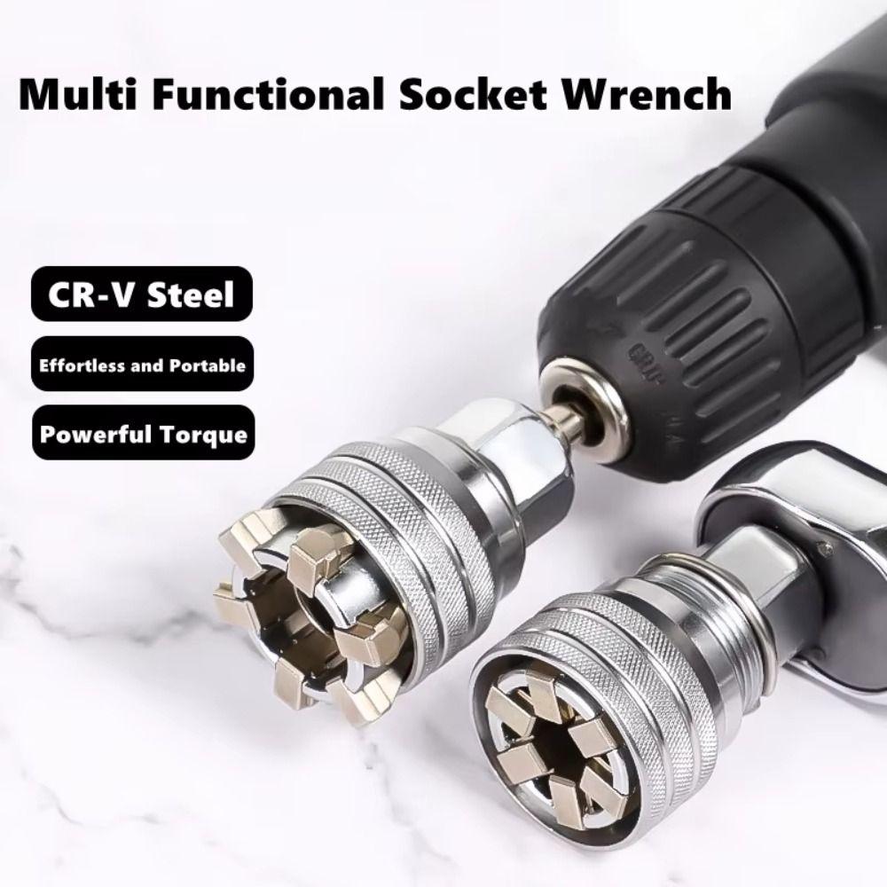 10-19mm Adjustable Socket Wrench Set Single-Hand Operation Universal Socket Wrench  Repair
