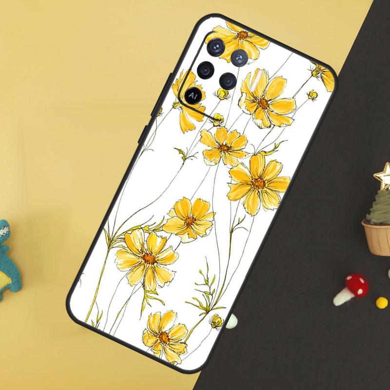 

Yellow Cosmos Flowers Lavender Case For Oppo A58 A78 A98 A18 A38 A74 A94 A54 A15 A17 A57 A6 A5 Pro A16 A76 A96 A40 A60 A80 OPPO A91