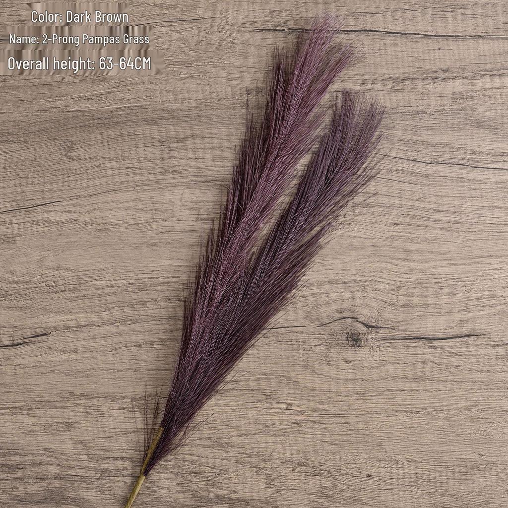 INS Style Pampas Grass & Green Plants Artificial Flowers for Wedding Decor & Crafts