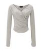 Peullijeunopallou Deba Long Sleeve Top (Silver Grey)