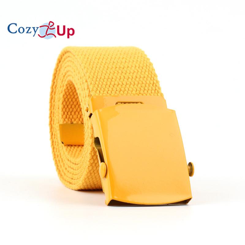 Buy Cozy Up Canvas Belt Unisex Woven Pants Belt Smooth Buckle Casual