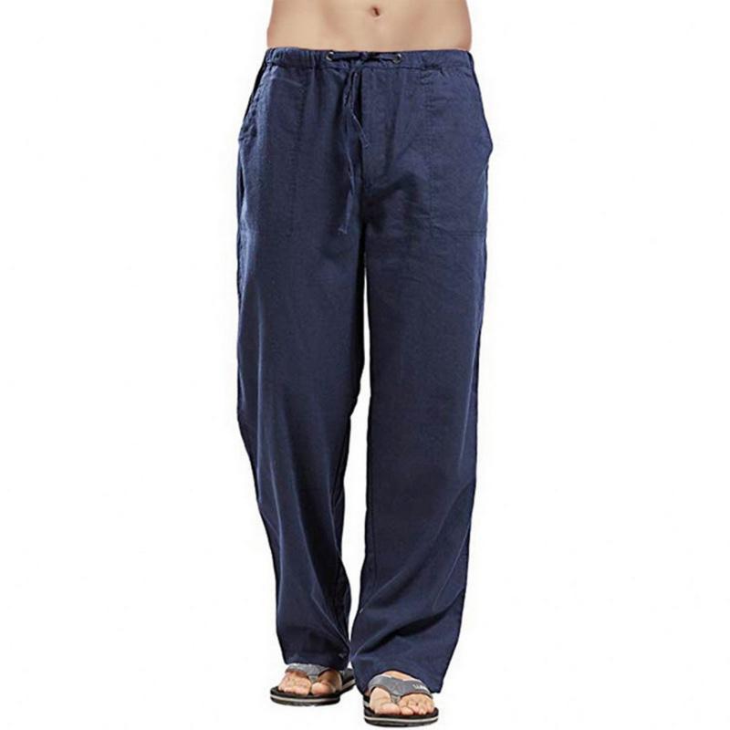 Men's Linen Casual Pants Spring and Autumn Men's Cotton and Linen Casual Trousers