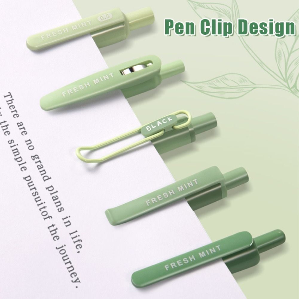 5PCS 0.5mm Black Ink Neutral Pen Quick Drying Writing Tool New Gel Pen  School Office