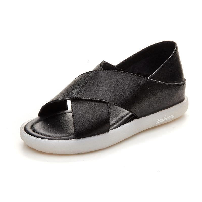 New summer fairy wind jelly bottom two wear soft bottom soft surface cool slippers outside wear inner heightening sandals female tide