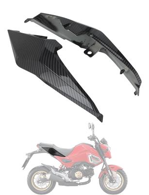 JFG Motorcycle Rear Side Upper Left and Right Applicable Motorcycle Side Cowl Carbon Fiber Look Covers, Parts, Set, Models MSX125, GROM125, Panels,