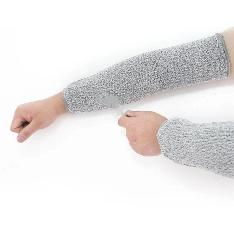 HPPE Level 5 Cut Resistant Arm Sleeves 1 Pair Anti Puncture Safety Sleeve for Glass Handling Construction Repair Work