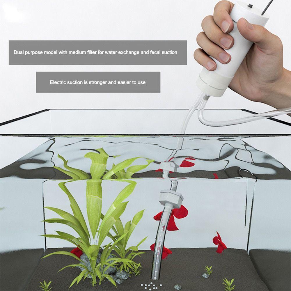 New USB Fish Tank Water Changer Mini 5V 2A Electric Suction Plus Drainer Aquarium Water Changing Tool