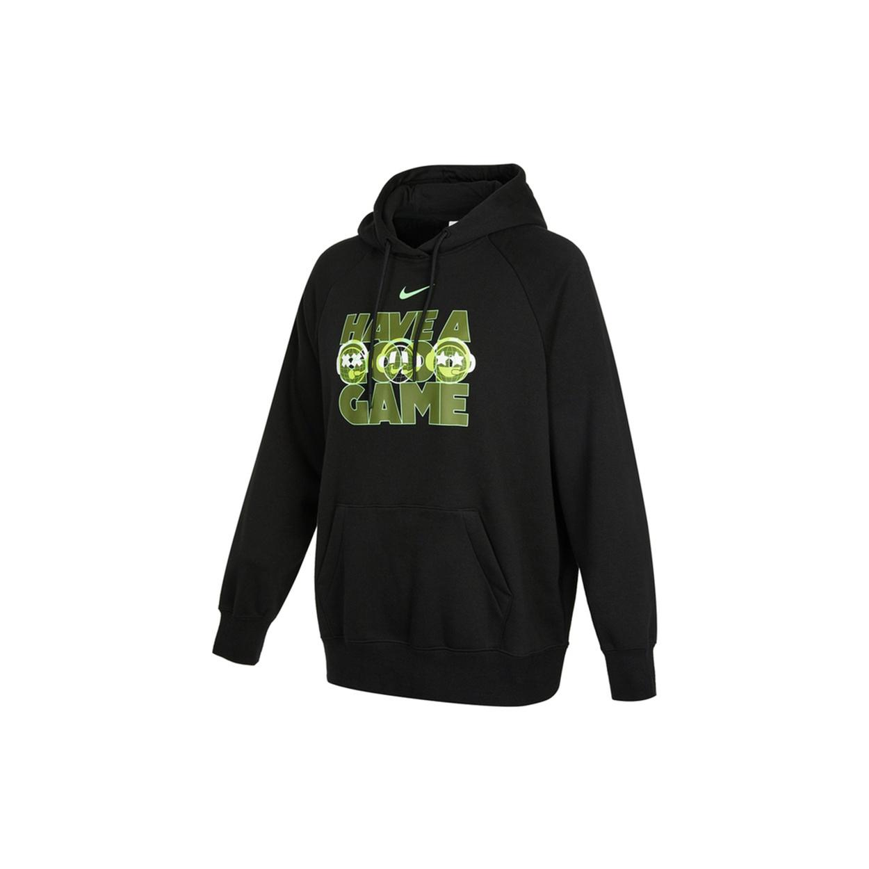 (WMNS) Nike NSW Graphic Hoodie  Black Green  Women s DO7197-010 S