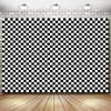 Newborn Baby Photography Backdrops Vintage Checkerboard Black and White Square Lattice Photocall Background for Photo Studio