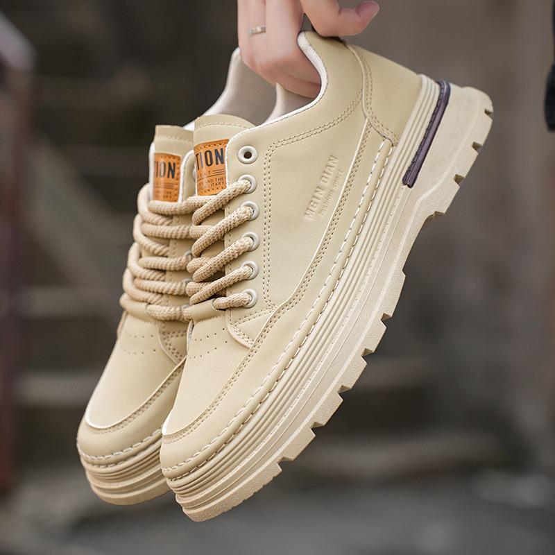 Men Low Top Ankle Boots 2025 Spring Wear-resistant Comfortable Thickness Casual Sneakers Male Loafers Outdoor No Slip Work Shoes