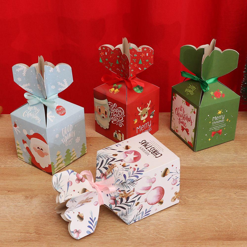 Years Gift Bag Xmas Gift Packing Christmas Candy Bags Xmas Gift Boxes Cookie Package Paper Boxes