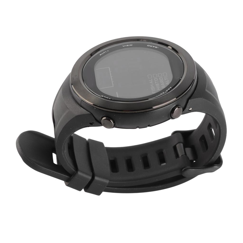 Fishing Barometer Watch Multifunctional Outdoor Waterproof Altimeter Altitude Air Pressure Thermometer FR720B Black