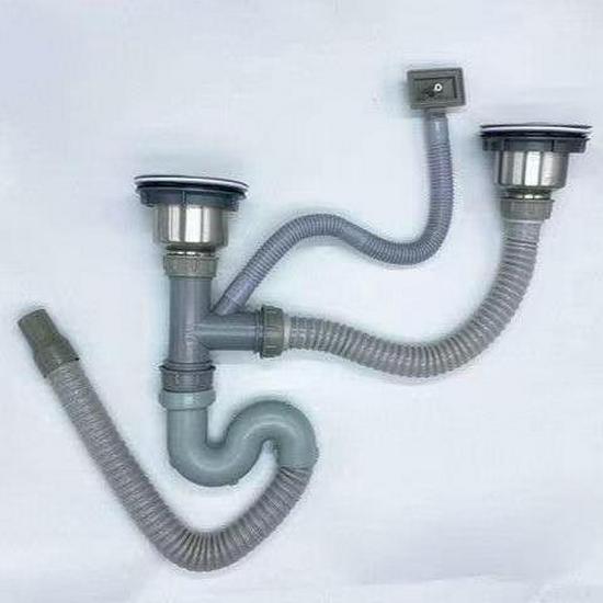 Universelles Küchenspülbecken-Abflussrohr-Set - Waschbeckenzubehör & Weicher Stöpsel