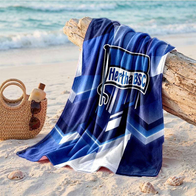 Hertha bsc FC Stampa Microfibra Asciugamano da Spiaggia Asciugatura Rapida Assorbente Grande Asciugamano per Spiaggia Nuoto Viaggio