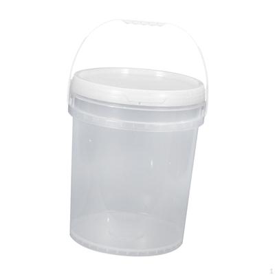 Bucket with Handle and Lid All Purpose Pail Clear 25L Heavy Duty Oil Tub Container for Household