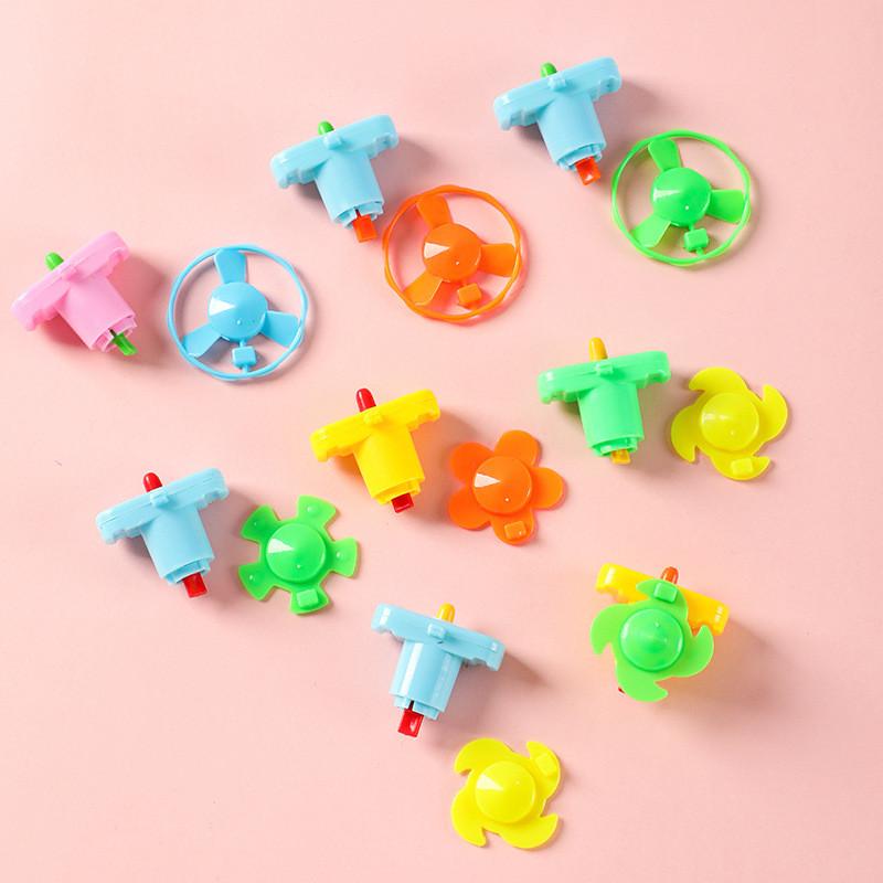 Plastic Gyroscope Spin Toy Set For Kids Collectible Toys Classroom Giving Gift