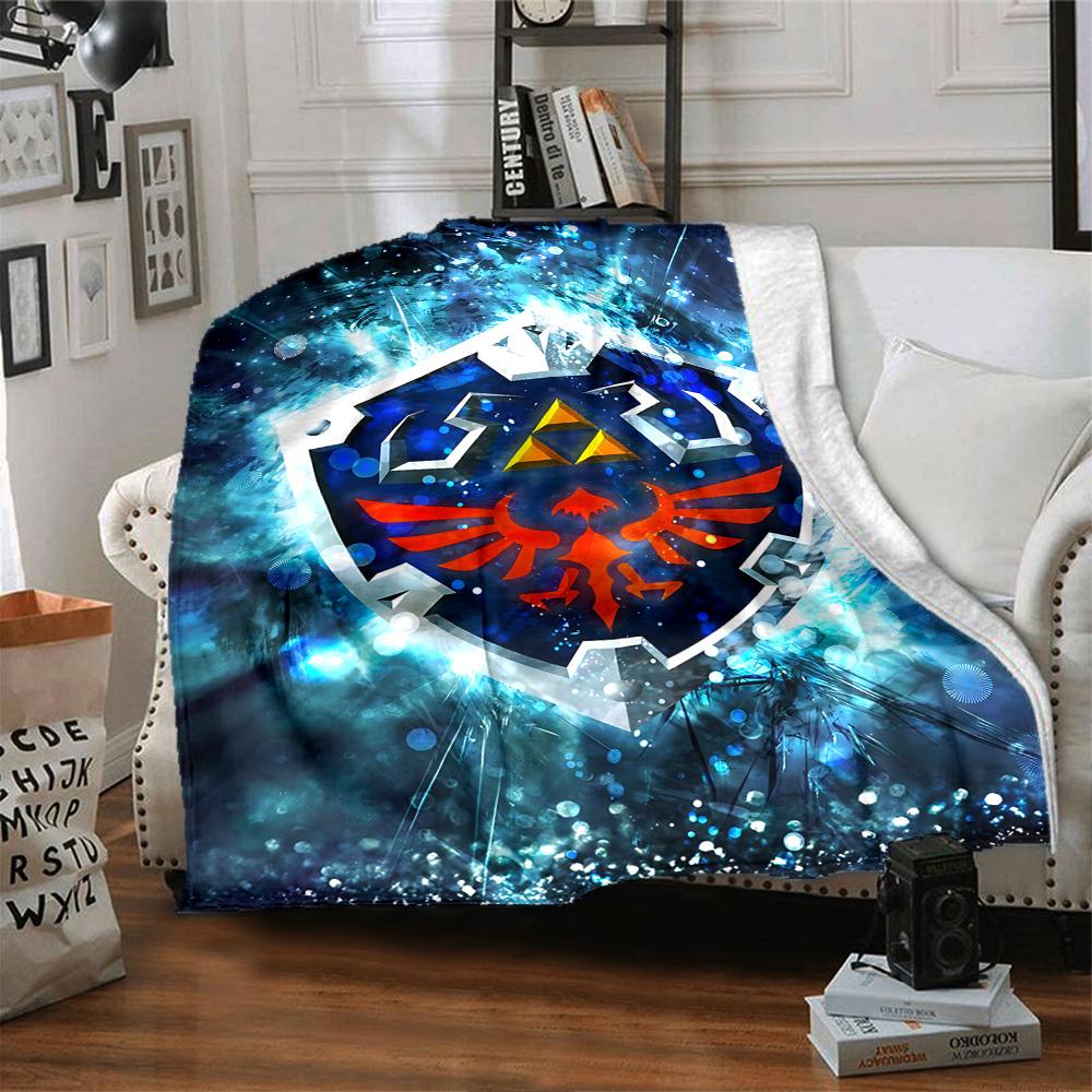 1pc Shiny Shield Fantasy Artwork flannel Blanket for Super Soft Cute Comfort Blanket for Travel Bedding Couch Sofa Blanket Y82549