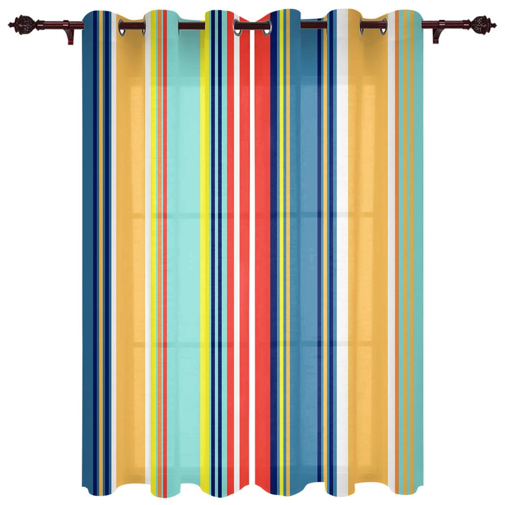 Moderní okenní závěsy Gradient Stripe pro obývací pokoj Ložnice Závěsy Kuchyňské Závěsy Závěsy
