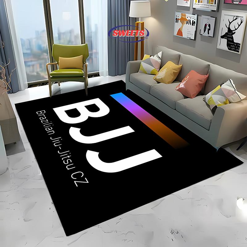 3D Jiu-Jitsu Warrior Japanese Bjj Gi & Black Belt Mma Rug, Carpet for Living Room Bedroom Sofa Doormat Decor Non-slip Floor Mat