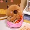 Lotus Meditation Capybara Plush Pillow - Cute Buddhist Toy Gift for Office Workers