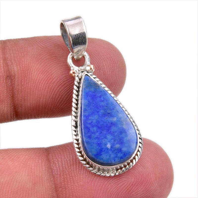

Natural Lapis Lazuli Gemstone 925 Solid Sterling Silver Gift Pendant 1.50 n2S38