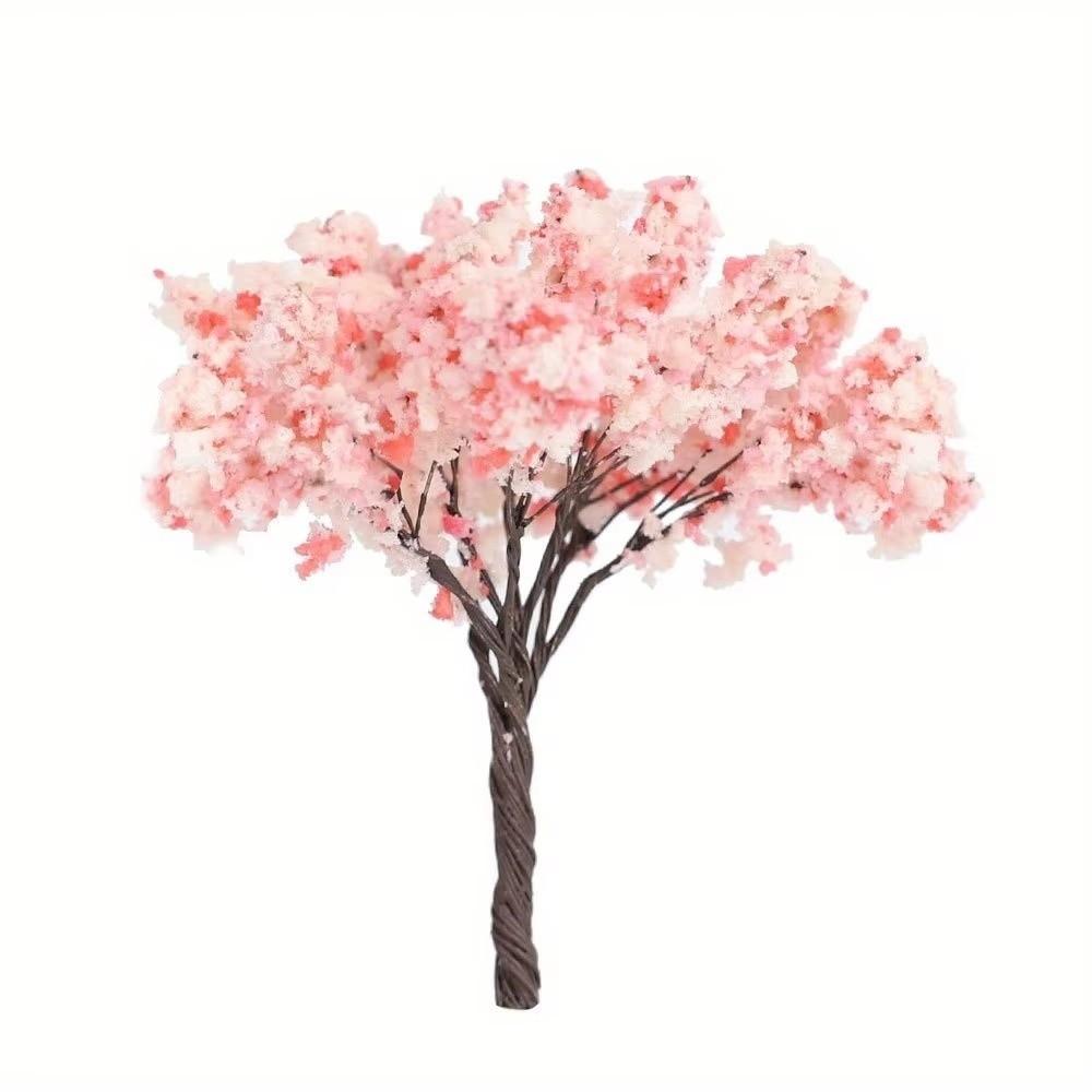 

1/5PCS DIY Crafts Miniature Cherry Flower Tree Model Resin Bonsai Decoration Car Ornament B-1pc
