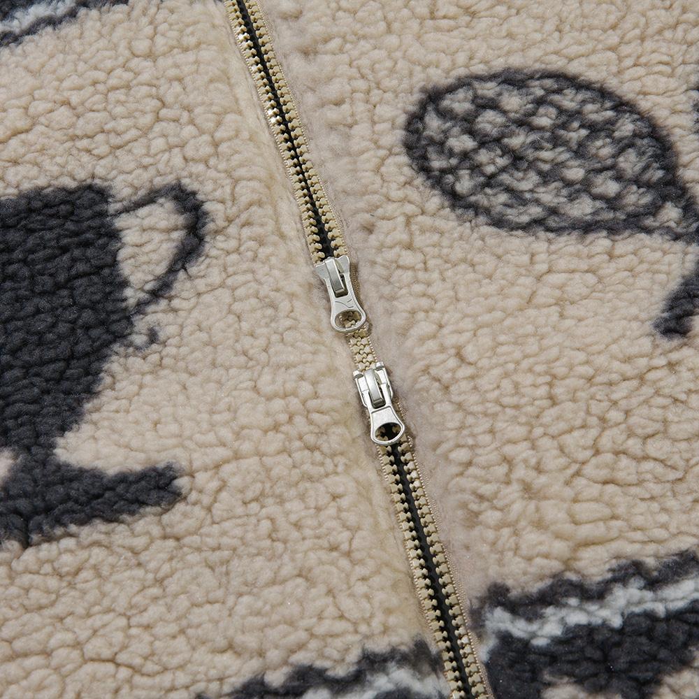 Diadora Morvi Pattern Fleece Jacket Beige