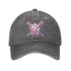 Fashion Baseball Bat Ice Cream Watercolor Baseball Cap for Unisex Women Distressed Washed Headwear Adjustable Fit Caps Hat