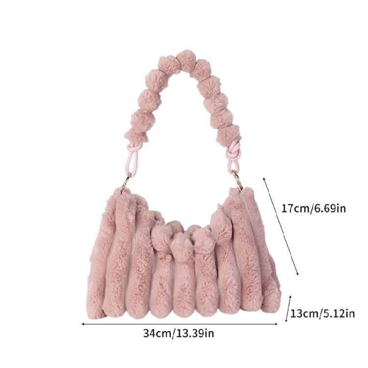 Y2K Plush Handbag Shoulder Bag Underarm Bags Suitable for Travel and Shopping