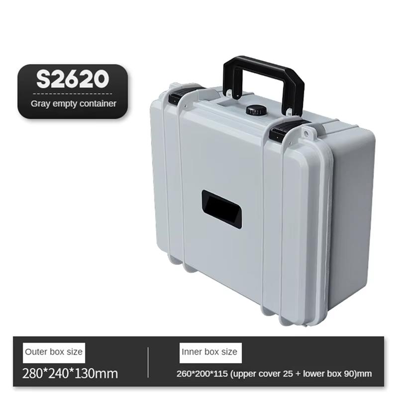 AS60-Portable Suitcase Thicken Plastic Hard Case Equipment Hardware Toolbox Large-Capacity Instrument Box With Sponge