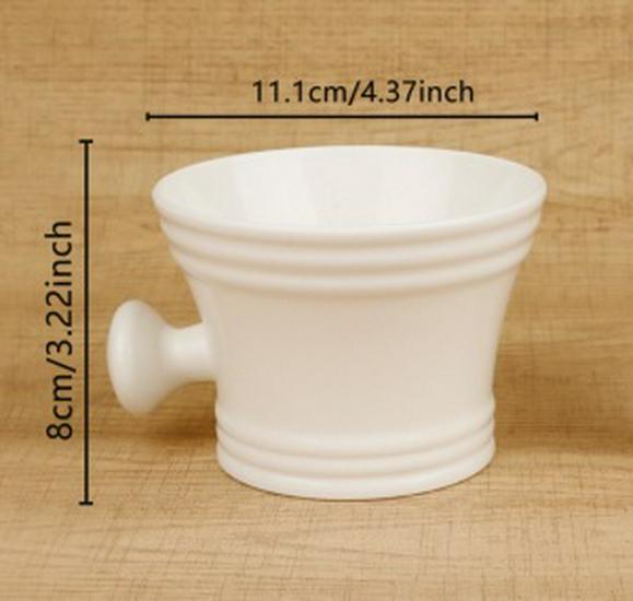 Herren Weichborsten Gesichtsbürste - Klassische manuelle Rasier- und Aufschäum-Bürste für Rasierseife oder -creme und Bartpflege.